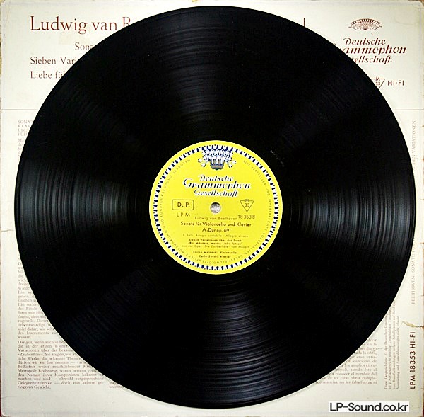 BEETHOVEN CELLO SONATA MAINARDI ZECCHI DGG LPM 18 353