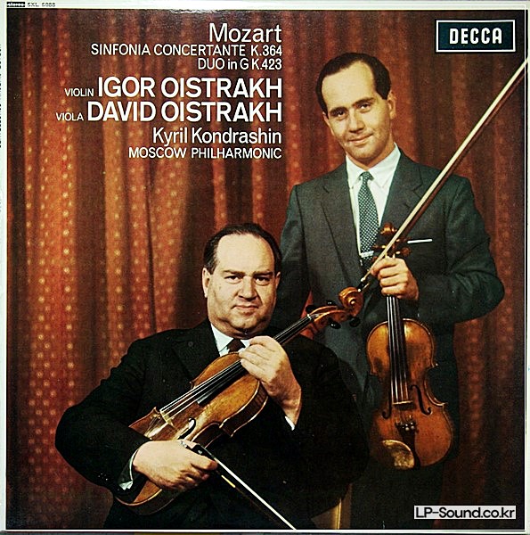 MOZART SINFONIA CONCERTANTE /DUO*DAVID /IGOR OISTRAKH SXL 6088