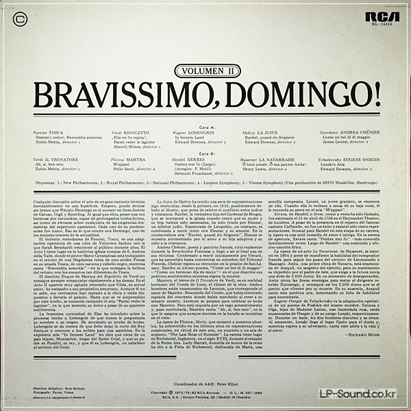 PLACIDO DOMINGO –BRAVISSIMO, DOMINGO! VOLUME TWO