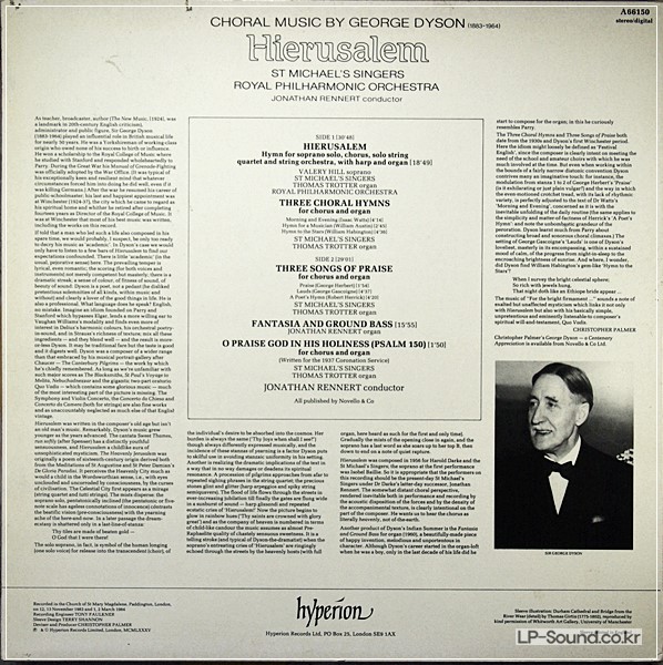 GEORGE DYSON: HIERUSALEM; 3 SONGS OF PRAISE / VALERY HILL, JONATHAN RENNERT