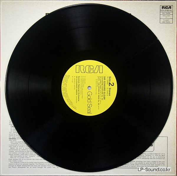 ELGAR POMP AND CIRCUMSTANCE SNO SIR ALEXANDER GIBSON RCA GL 25450