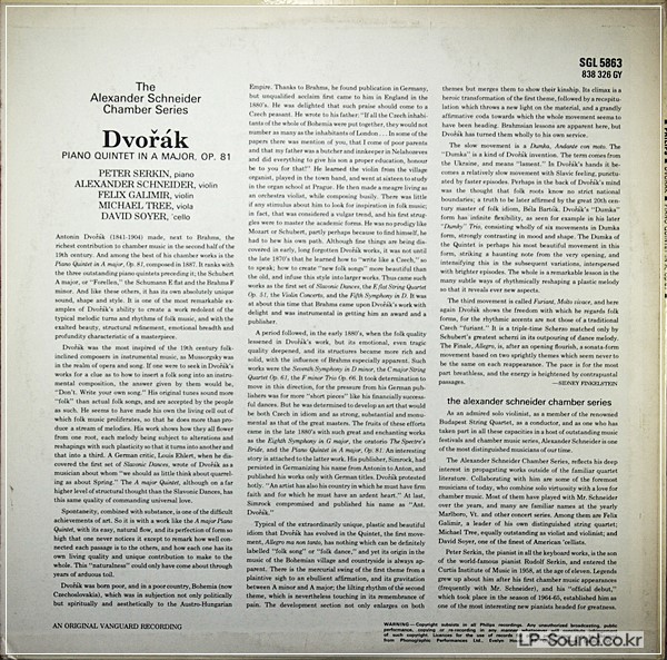 DVORAK - PIANO QUINTET SCHNEIDER / GALIMIR / TREE   GL 5863