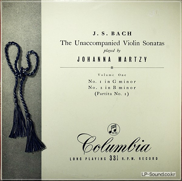 J.S.BACH THE UNACCOMPANIED VIOLIN SONATAS JOHANNA MARTZY, 33CX 1286