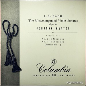 J.S.BACH THE UNACCOMPANIED VIOLIN SONATAS JOHANNA MARTZY, 33CX 1286