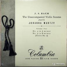 J.S.BACH THE UNACCOMPANIED VIOLIN SONATAS JOHANNA MARTZY, 33CX 1287