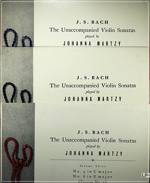J.S.BACH THE UNACCOMPANIED VIOLIN SONATAS JOHANNA MARTZY, 33CX 1288