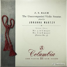 J.S.BACH THE UNACCOMPANIED VIOLIN SONATAS JOHANNA MARTZY, 33CX 1288
