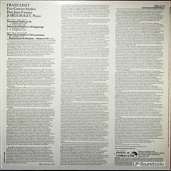 LISZT - FIVE CONCER T STUDIES  BOLET  DSLO 41