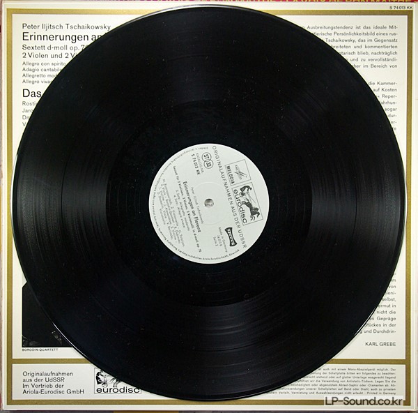 BORODIN SQ WITH ROSTROPOVICH TCHAIKOVSKY SEXTETT FIRST PRESSING STEREO