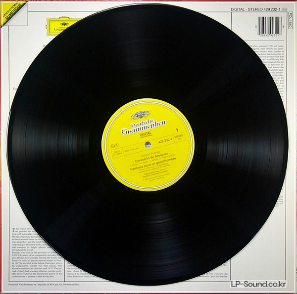 RODRIGO CONCIERTO DE ARANJUEZ FANTASIA SOLLSCHER ORPHEUS CO DG DIGITAL 429 232-1