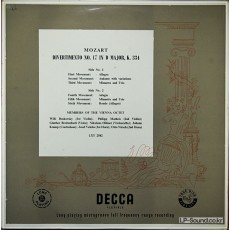 MOZART DIVERTIMENTO 17 WILLI BOSKOVSKY VIENNA OCTET DECCA  LXT 2542