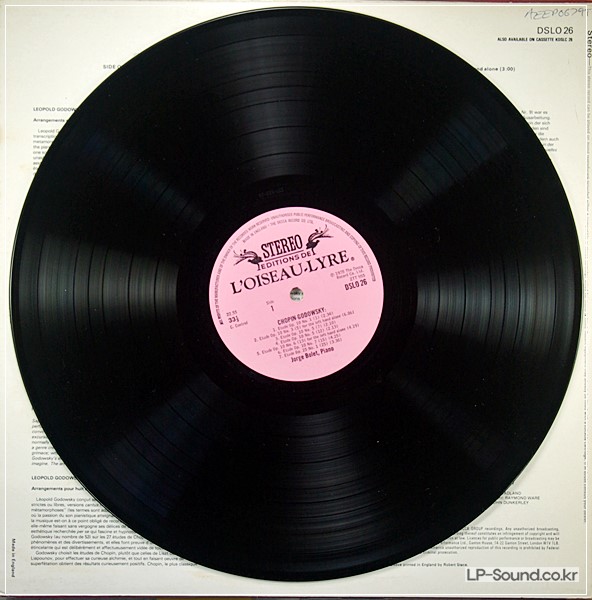 JORGE BOLET CHOPIN GODOWSKY ETUDES & WALTZES L'OISEAU-LYREDSLO 26