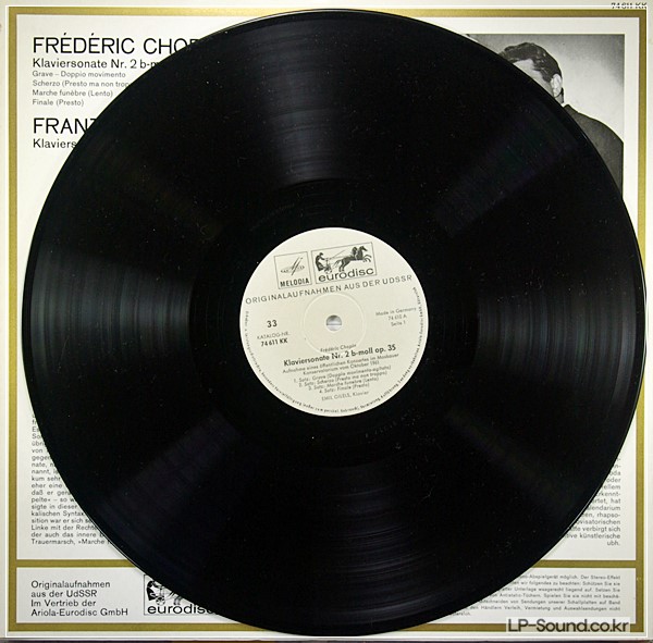 CHOPIN LISZT PIANO SONATAS GILELS MELODIYA 77 289 ZK DUPLO SOUND