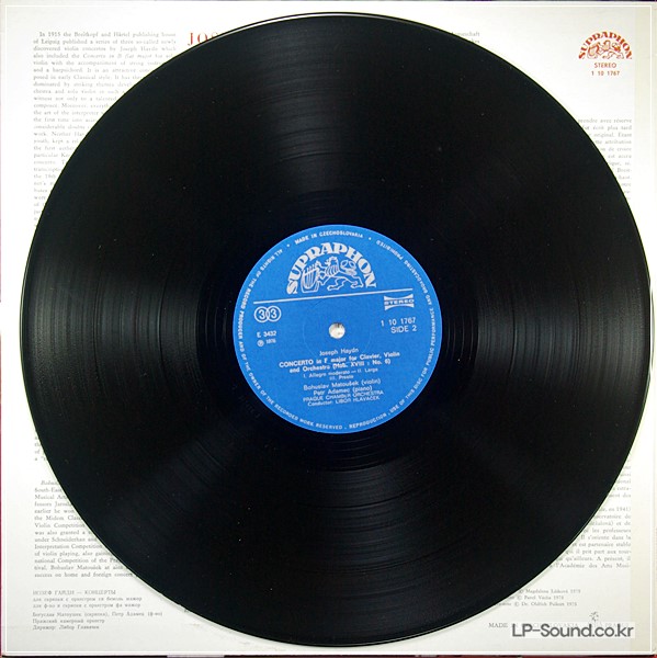 HAYDN VIOLIN CONCERTO BOHUSLAV MATOUSEK LP SUPRAHON 10 1767