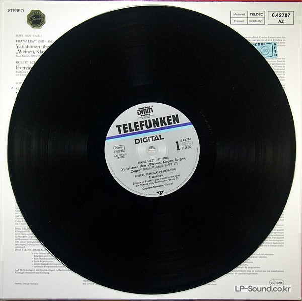 CYPRIEN KATSARIS VARIATIONS LISZT SCHUMANN RACHMANINOFF TELEFUNKEN DIGITA