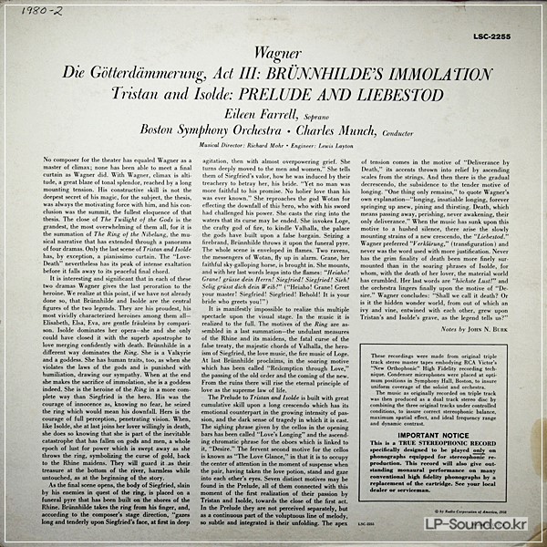 WAGNER: GOTTERDAMMERUNG-FARRELL/MUNCH...LIVING STEREO-LSC-2255-