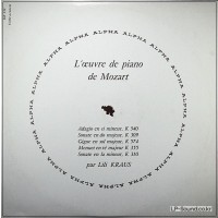MOZART PIANO SONATAS LILI KRAUS  DISCOPHILES FRANCAIS DB 114