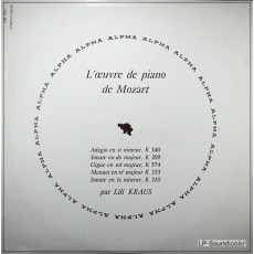 MOZART PIANO SONATAS LILI KRAUS  DISCOPHILES FRANCAIS DB 114