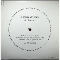 MOZART PIANO SONATAS LILI KRAUS  DISCOPHILES FRANCAIS DB 112