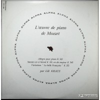MOZART PIANO SONATAS LILI KRAUS  DISCOPHILES FRANCAIS DB 111