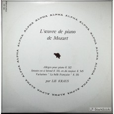 MOZART PIANO SONATAS LILI KRAUS  DISCOPHILES FRANCAIS DB 111
