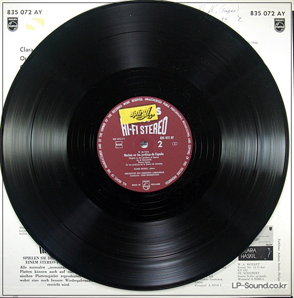 CHOPIN PIANO CONCERTO HASKIL MARKEVITCH PHILIPS 835 072AY STEREO