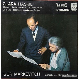 CHOPIN PIANO CONCERTO HASKIL MARKEVITCH PHILIPS 835 072AY STEREO