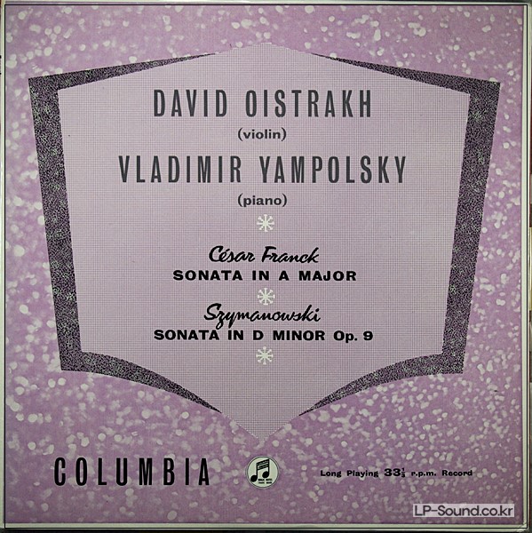 FRANCK & SZYMANOWSKI SONATAS DAVID OISTRAKH  33CX 1201