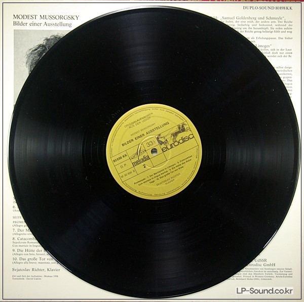 MUSSORGSKY PICTURES AT EXHIBITION RICHTER   MELODIYA EURODISC