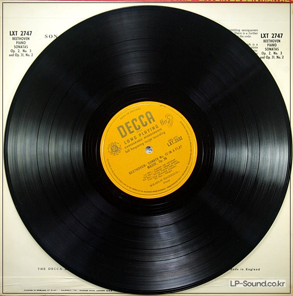 BEETHOVEN BACKHAUS SONATAS 3/7  DECCA 1954 LXT 2747