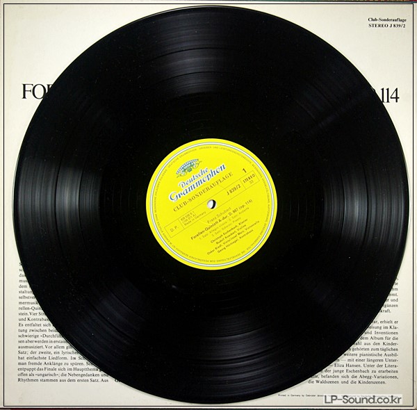 CHRISTOPH ESCHENBACH SCHUBERT TROUT QUINTET DGG TULIP