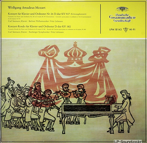 MOZART CONCERTO NO.26 KV 382 CARL SEEMANN LPM 18143
