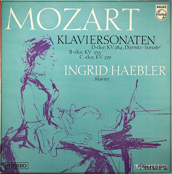 MOZART PIANO SONATA KV 284 KV 333 HAEBLER PHILPS 802 827 LY