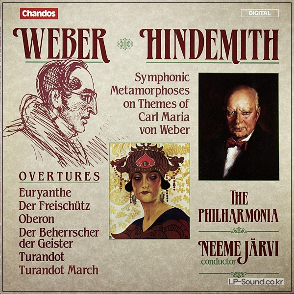 JARVI: HINDEMITH (METAMORPHOSEN) + WEBER (OVERTURES). CHANDOS ABRD 1404
