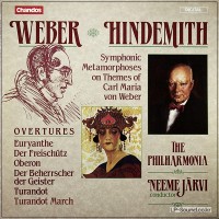 JARVI: HINDEMITH (METAMORPHOSEN) + WEBER (OVERTURES). CHANDOS ABRD 1404
