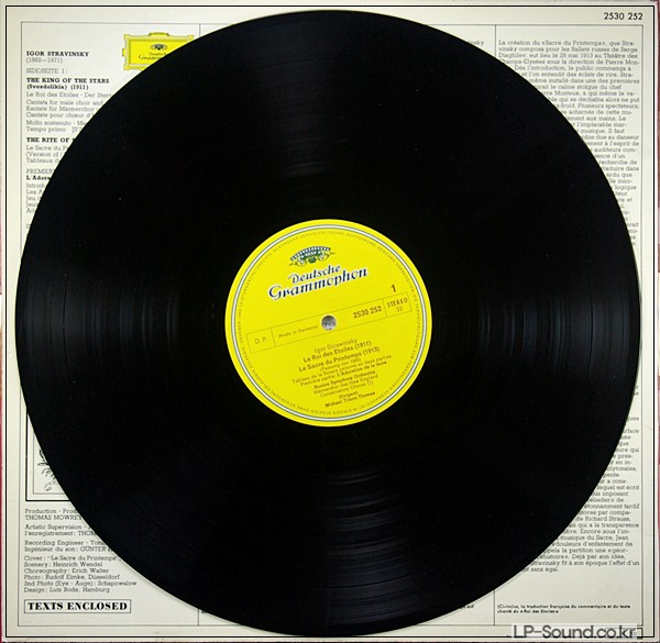 STRAVINSKY: RITE OF SPRING, MICHAEL TILSON THOMAS DG 2530-252