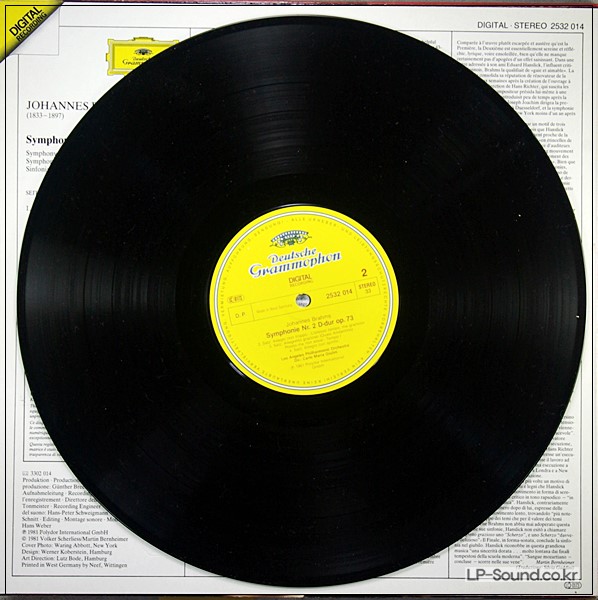 BRAHMS - SYMPHONY NO. 2 / CARLO MARIA GIULINI / DGG DIGITAL 2532 014