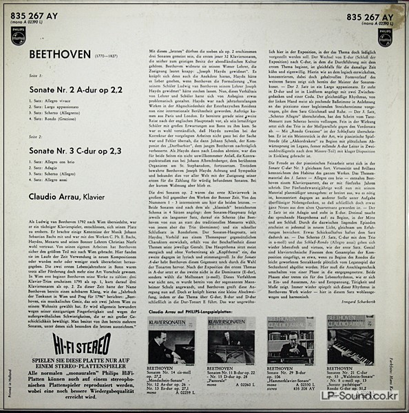 BEETHOVEN PIANO SONATAS A MAJOR OP.2 NO.2-C MAJOR OP.2 NO.3