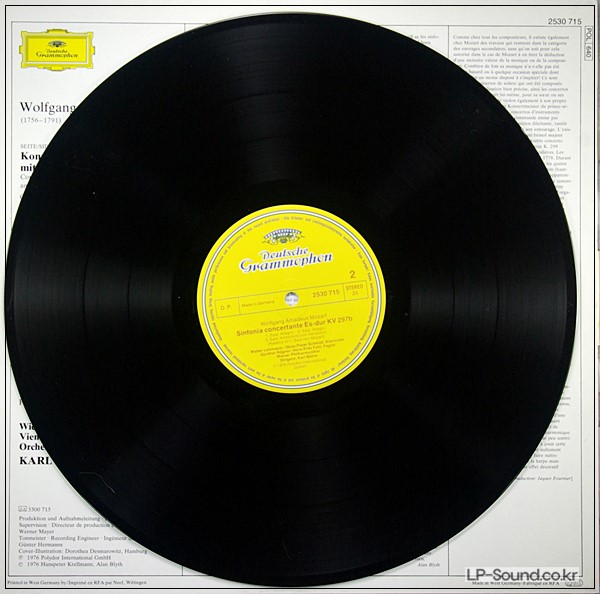 MOZART, ZABALETA, SCHULZ, BOHM KONZERT FUR FLOTE UND HARFE  DG 2530 715