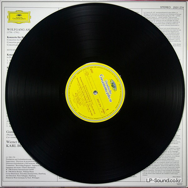MOZART HORN CONCERTOS VIENNA PHIL BOHM HOGNER DG 2531 274