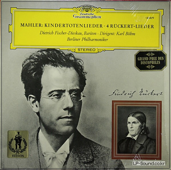 MAHLER KINDERTOTEN & 4 RUCKERT LIEDER  FISCHER-DIESKAU BOHM DG 138 879