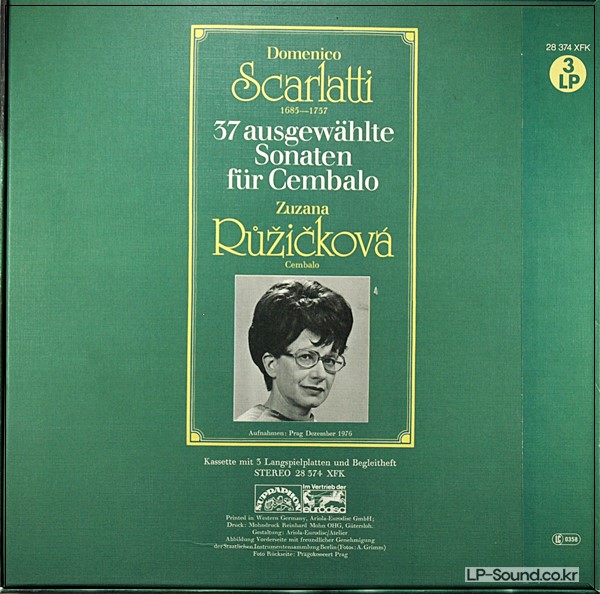 SCARLATTI SONATEN  FOR CEMBALO/ SUPRAPHON 28371XFK