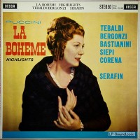 PUCCINI LA BOHEME (HIGHLIGHTS) TEBALDI, BERGONZI SERAFIN  SXL 2248