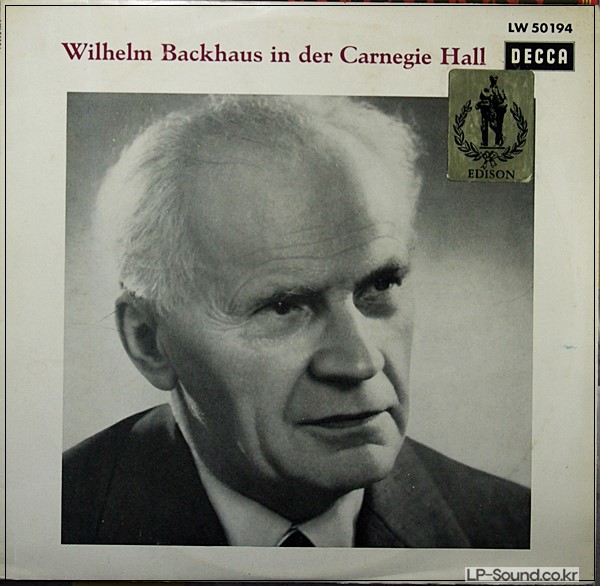 BACKHAUS, PIANO: CARNEGIE HALL RECITAL, 1954  DECCA LW 50 194 ED1