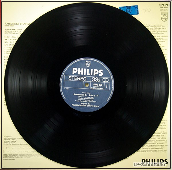 BRAHMS SEXTET FOR STRING PHILHARMONIC OCTET BERLIN  6570 570