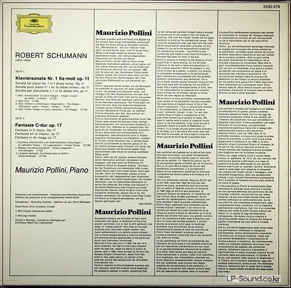 ROBERT SCHUMANN   MAURIZIO POLLINI   FANTAISIE EN UT MAJEUR 2530 379