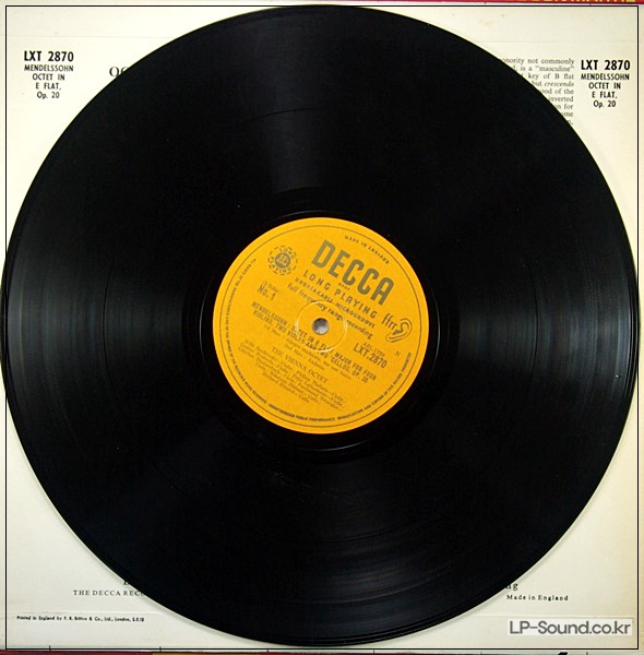 MENDELSSOHN ORIG VIENNA OCTET  DECCA LXT 2870