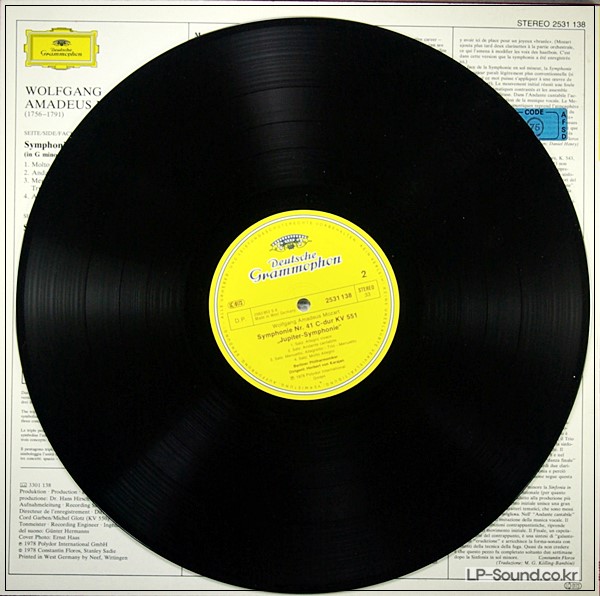 MOZART SYMPHONIEN NO 40 41, BERLINER KARAJAN, DG 2531 138