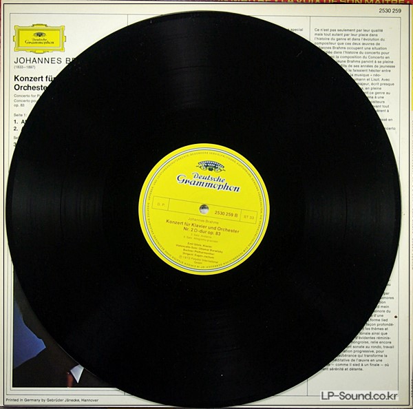 BRAHMS - PIANO CONCERTO NO 2 LP, EMIL GILELS, BERLIN P/O, JOCHUM, DG 2530 259