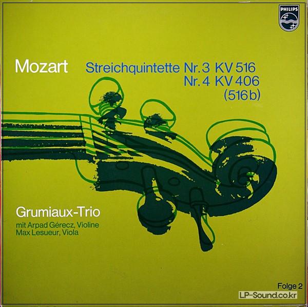 MOZART STREICHQUINTETTE NR. 3 & 4  PHILIPS  6500 820